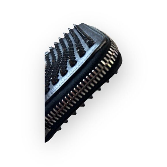 Christian Louboutin Panettone Leather Spiked Long Zipper Wallet - Picture 7 of 11
